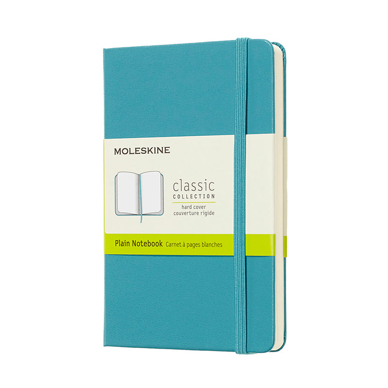 Notesbog Moleskine pocket lysblå m/192 blanke ark hard