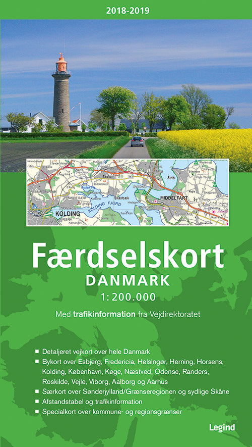 Færdselskort Danmark 2018-2019