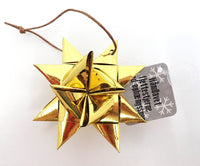 Stjerne flettet guld guld metallic 7 cm