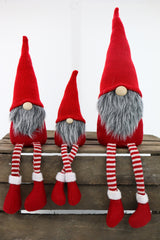 Nisse rød 40 40 cm m/strikhue og ben