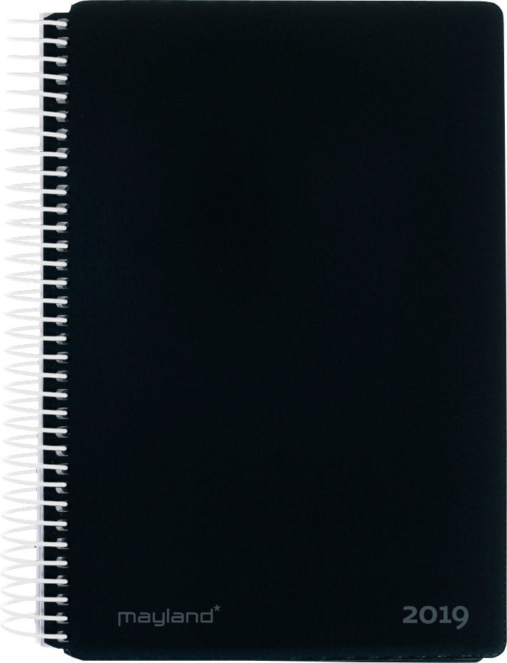 SPIRALKALENDER 1 DAG PP SORT  2019 MAYLAND