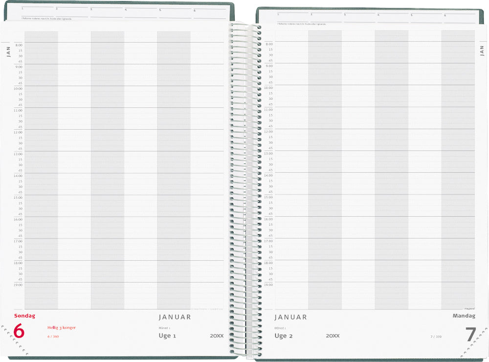 AFTALEKALENDER 1-DAG A4 PP SORT 2020 MAYLAND