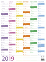 Vægkalender trend   2019 mayland