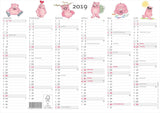 KONTORKALENDER A4 HUMOR  2019 MAYLAND