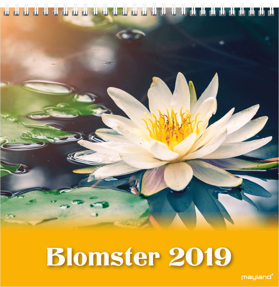 Vægkalender blomster   2019 mayland