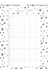FAMILIEKALENDER GRAFISK  2019 MAYLAND