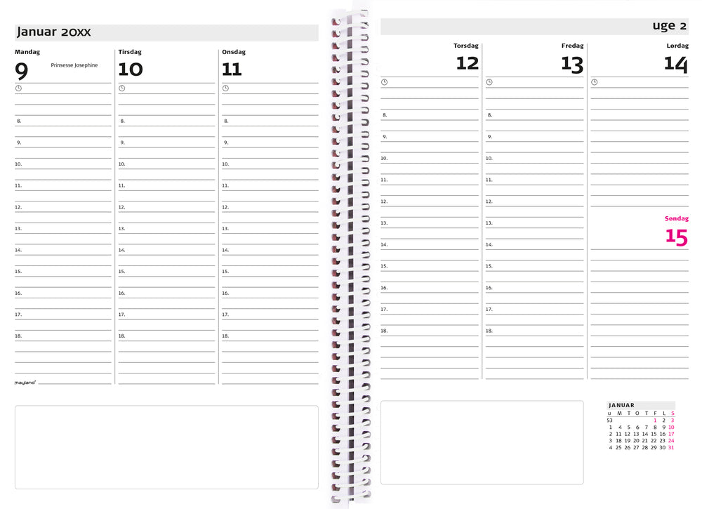 A5 UGEKALENDER PP 4 ILLU.  2019 MAYLAND