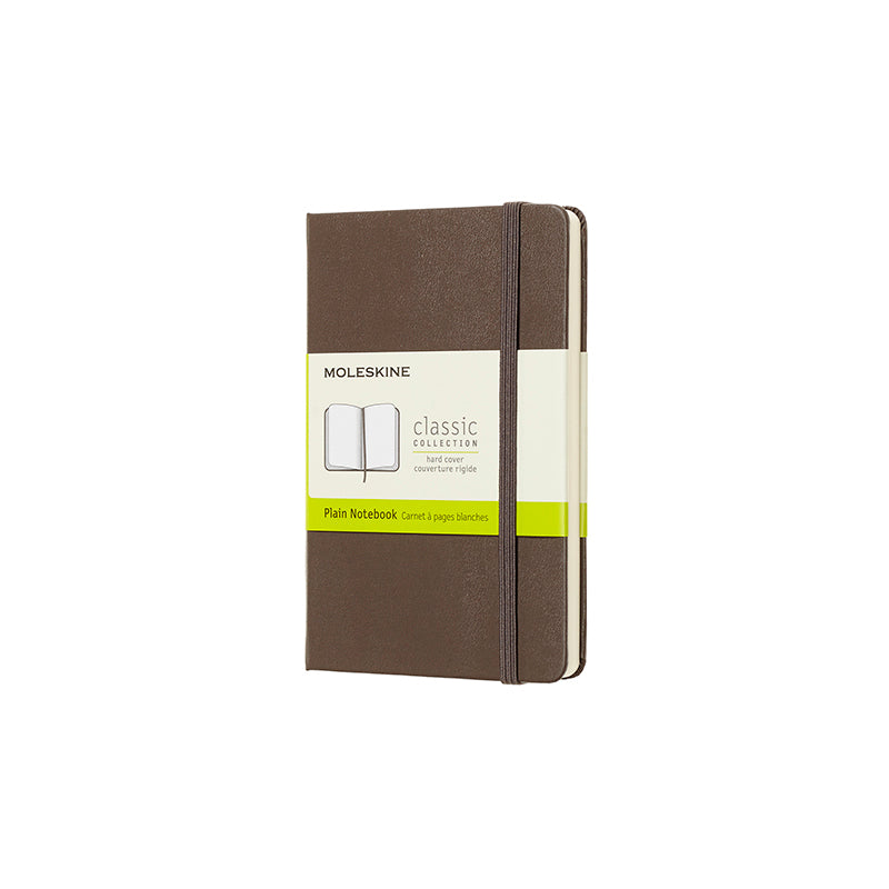 Notesbog Moleskine pocket brun m/192 blanke ark hard cover