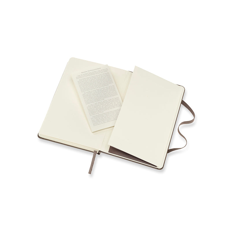Notesbog Moleskine pocket brun m/192 blanke ark hard cover