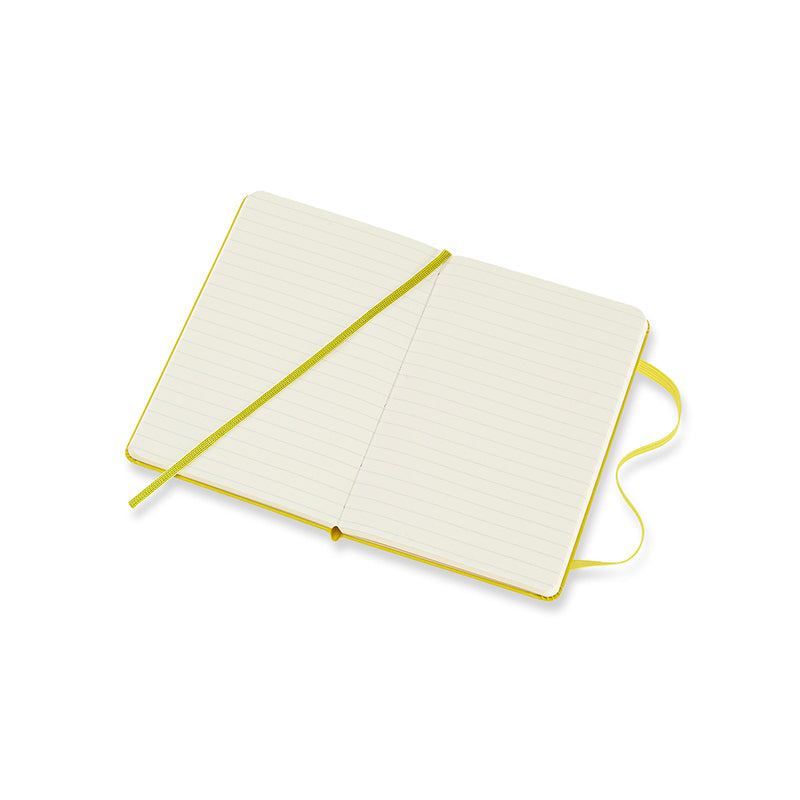 Notesbog Moleskine pocket gul m/192 linjerede ark hard