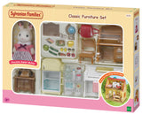 Sylvanian familie kanin og møbel sæt