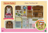 Sylvanian familie kanin og møbel sæt