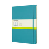 Notesbog Moleskine xl lysblå m/192 blanke ark hard