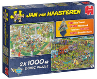 Puslespil jan van van haasteren 1000 brikker 2-pak