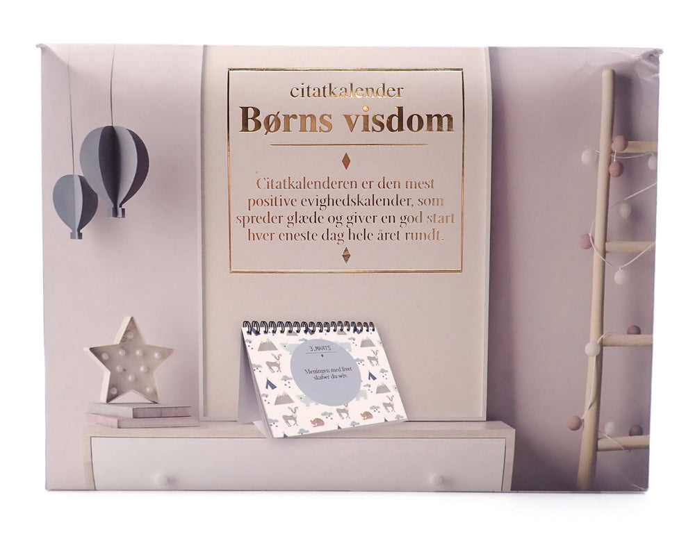 CITAT EVIGHEDSKALENDER BØRNS VISDOM 2 I EN M/SPIRAL