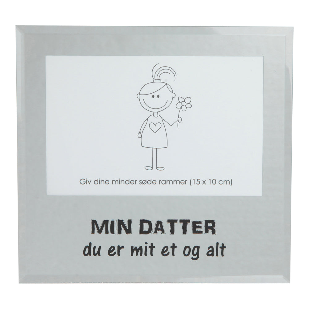 Ramme i glas glas min datter