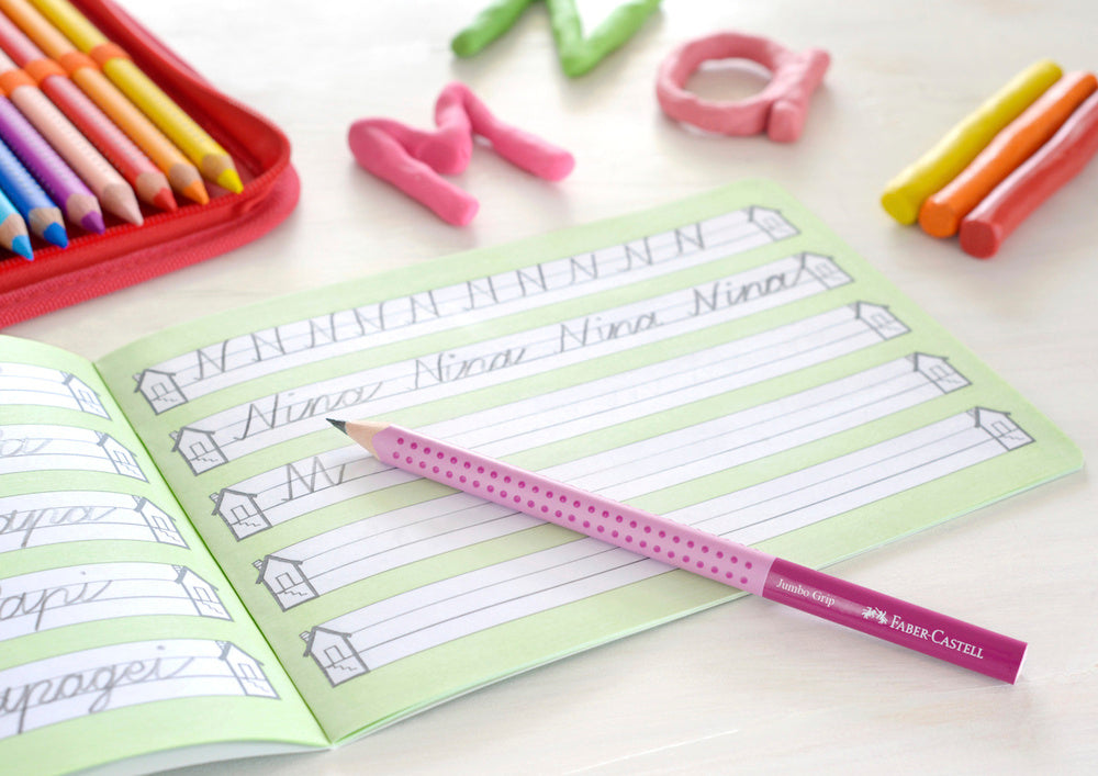 Blyant grip 2001 jumbo Faber-Castell 2 farvet pink/lyserød