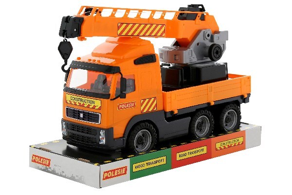 Volvo lastbil med kran på lad