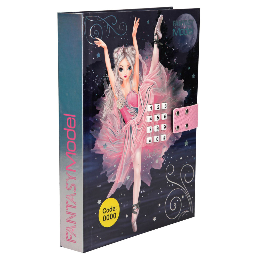 Dagbog med kode & musik Fantasy Ballerina