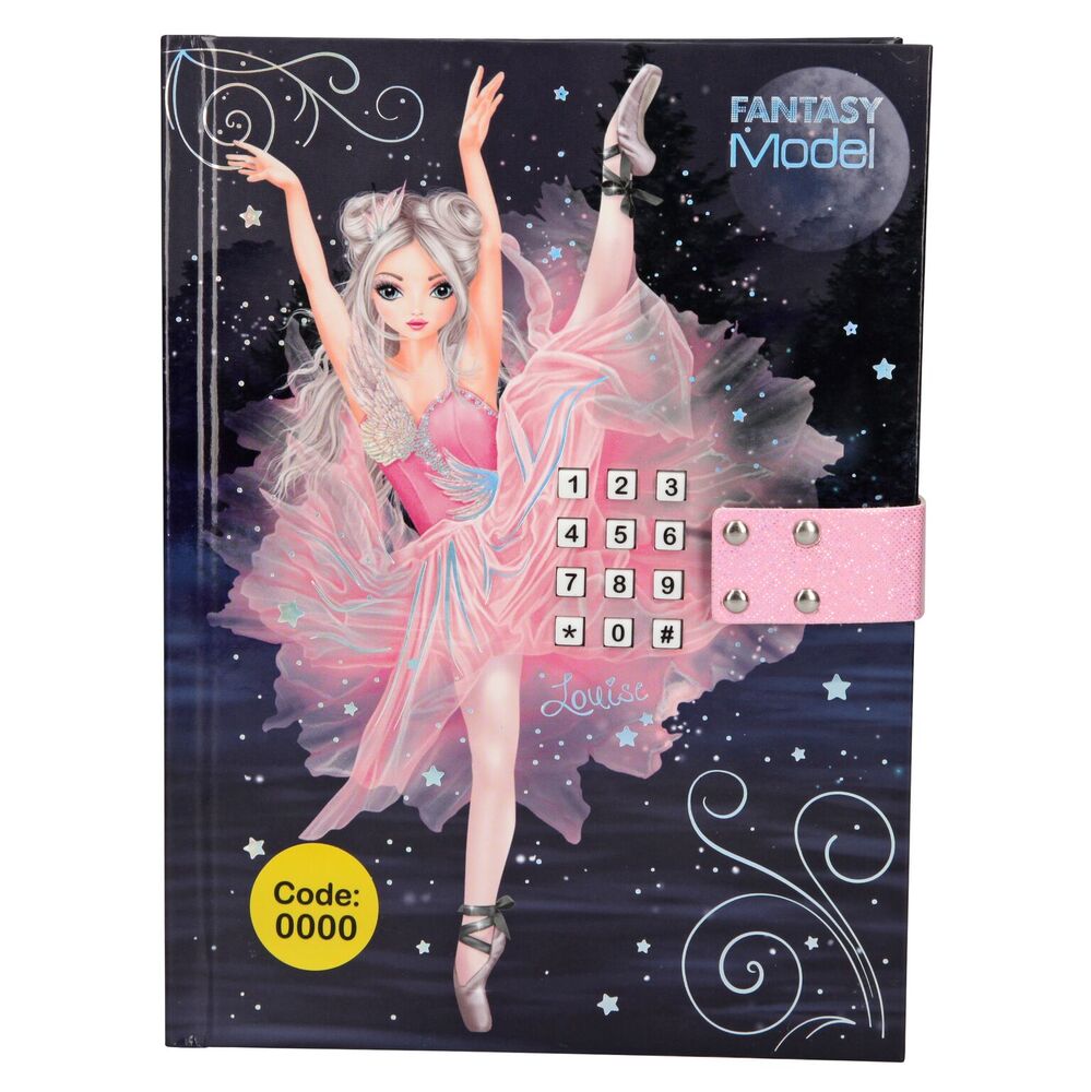 Dagbog med kode & musik Fantasy Ballerina