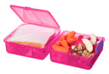 Madkasse opdelt pink1,4 L til snack