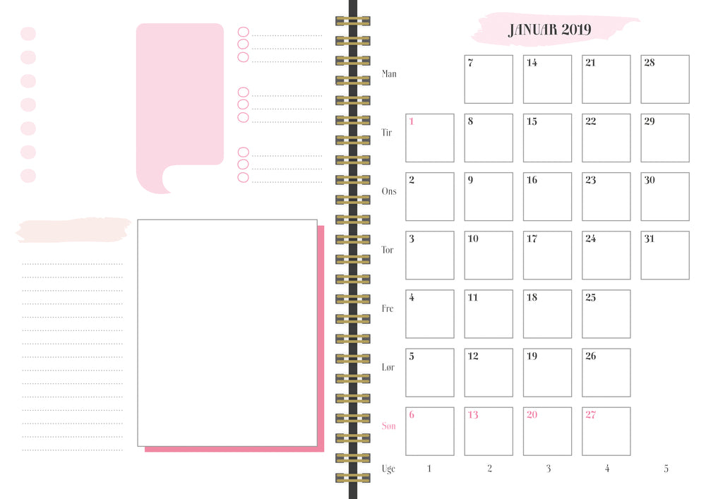 MAYLAND STUDIEKALENDER 19/20 A5 UGE LIFE PLANNER