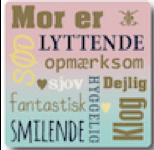 Citatmagnet mor 9x9cm