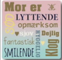 Citatmagnet mor 9x9cm