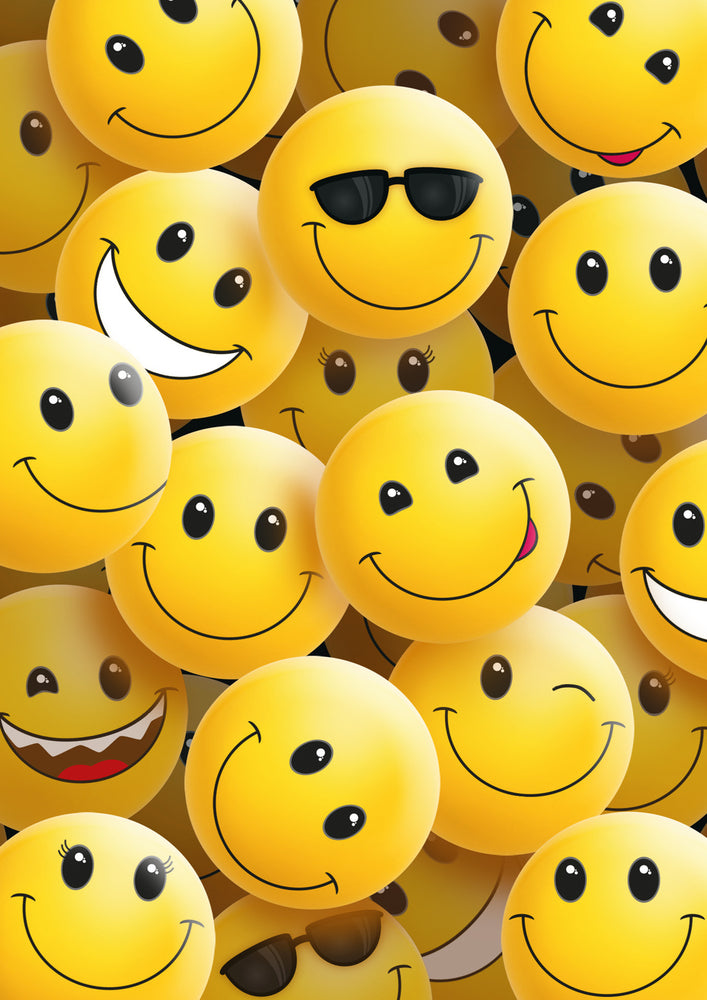 Kort m/kuvert smileys