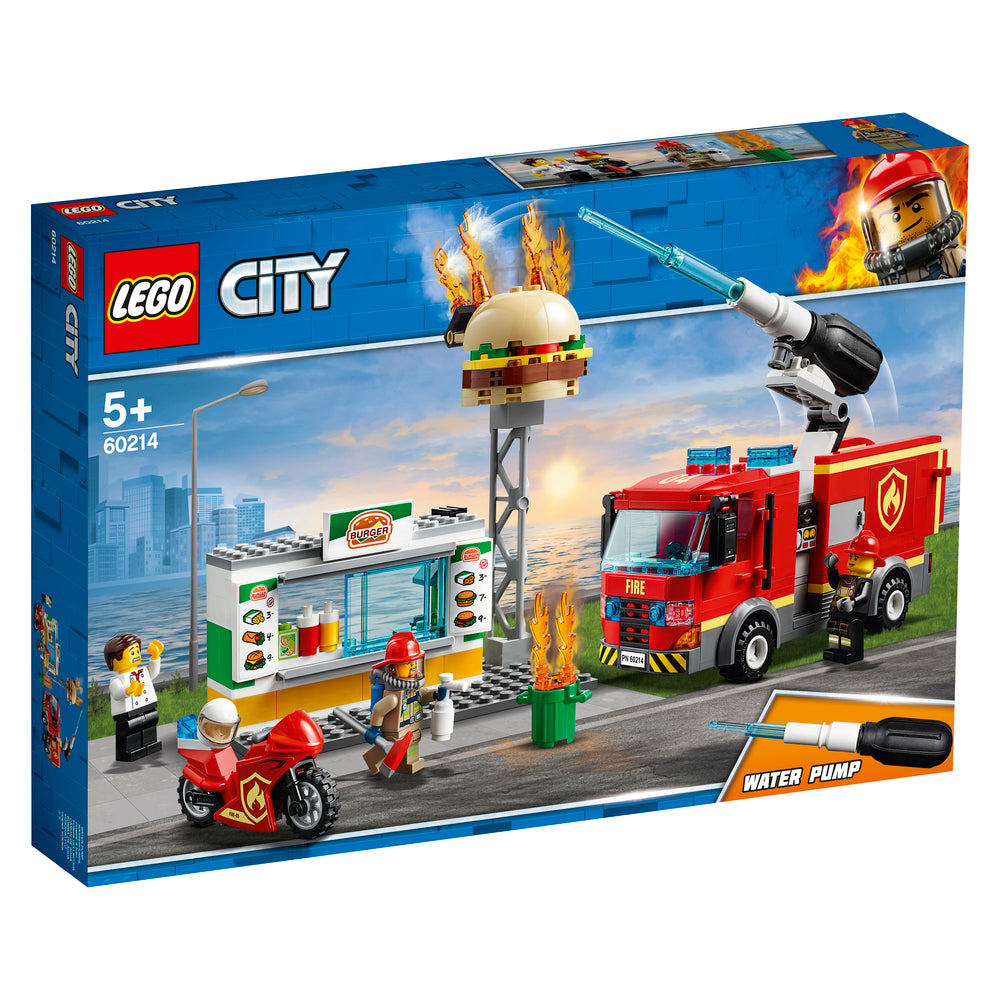 60214 LEGO City Fire brand på burgerbaren