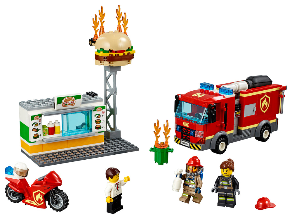 60214 LEGO City Fire brand på burgerbaren