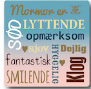 Citatmagnet mormor 9x9cm