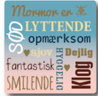 Citatmagnet mormor 9x9cm