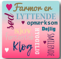Citatmagnet farmor 9x9cm