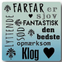 Citatmagnet farfar 9x9cm