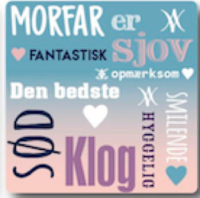 Citatmagnet morfar 9x9cm