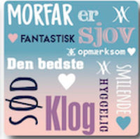 Citatmagnet morfar 9x9cm
