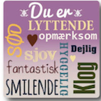 Citatmagnet du er 9x9cm