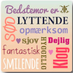 Citatmagnet bedstemor 9x9cm