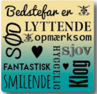 Citatmagnet bedstefar 9x9cm