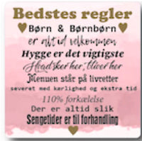 Citatmagnet bedstes regler 9x9cm