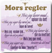 Citatmagnet mors regler 9x9cm
