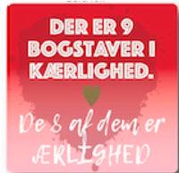 Citatmagnet kærlighed 9x9cm