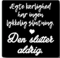 Citatmagnet ægte kærlighed 9x9cm