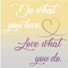 Citatmagnet do what you love 9x9cm