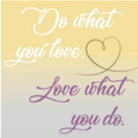 Citatmagnet do what you love 9x9cm