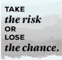 Citatmagnet take the risk 9x9cm