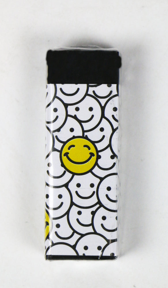Viskelæder sort med smiley ansigter