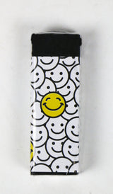 Viskelæder sort med smiley ansigter