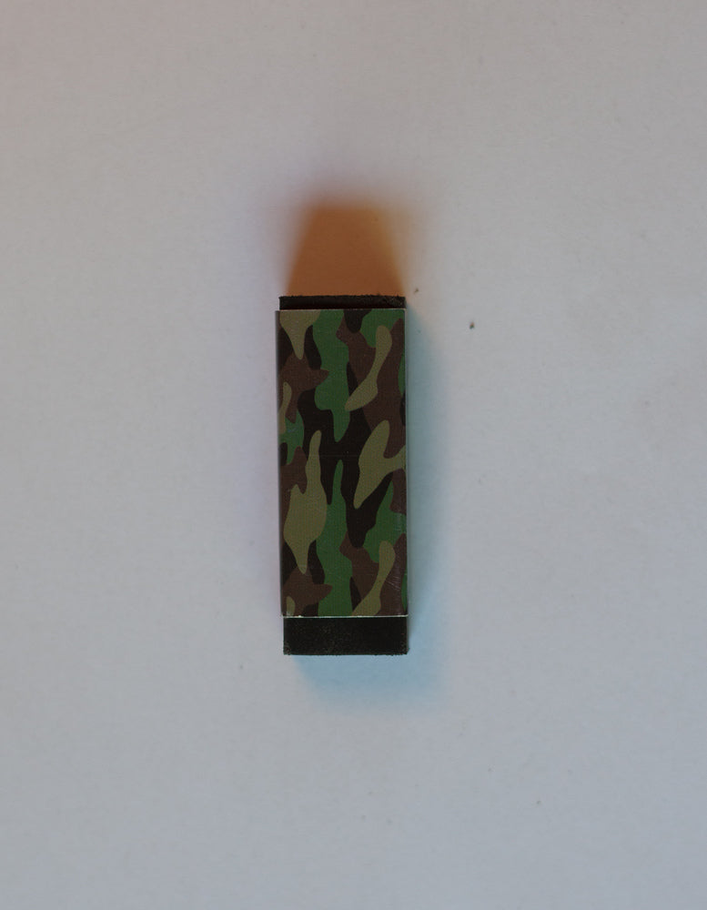 Viskelæder sort med camouflage